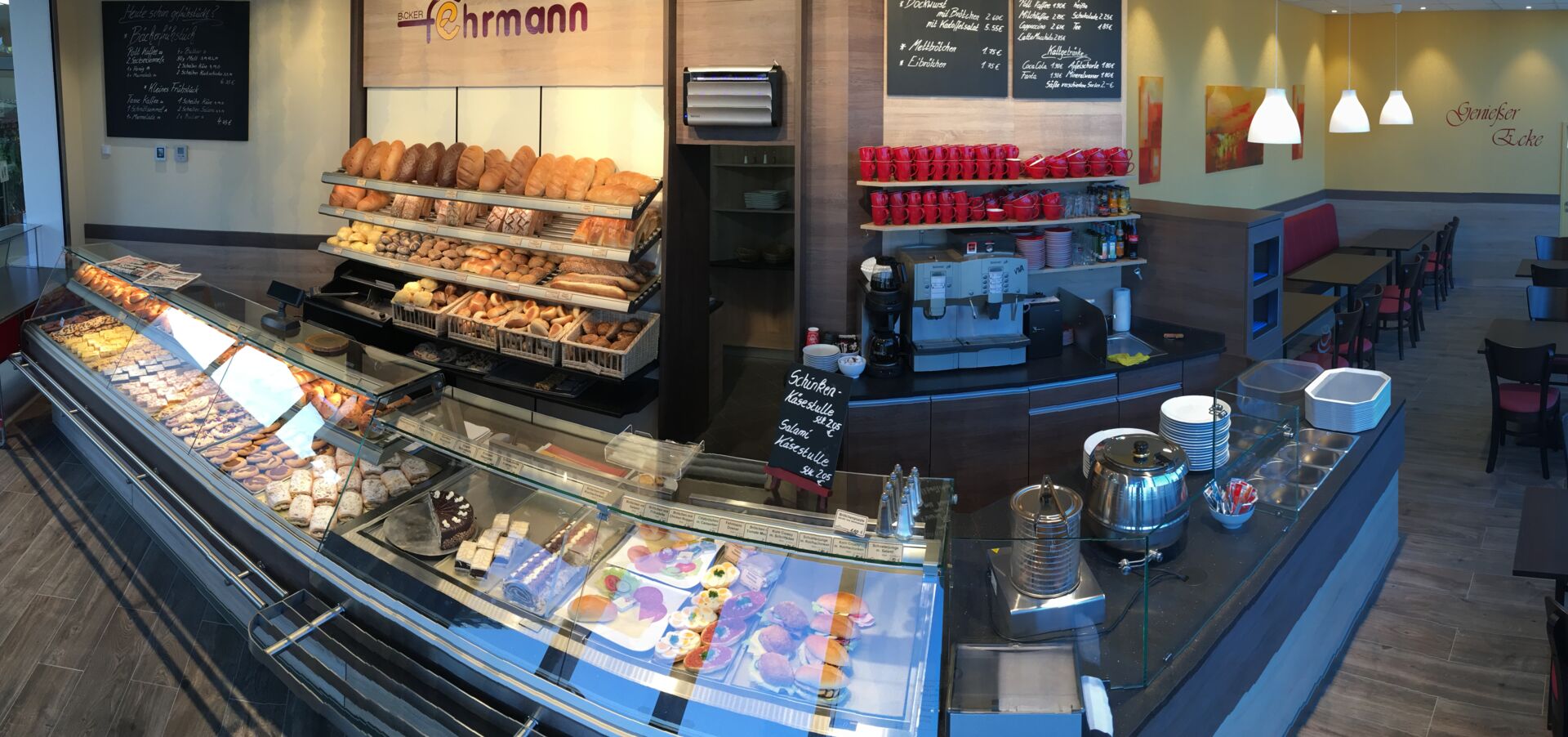 Verkaufstheke von der Bäckerei Fehrmann